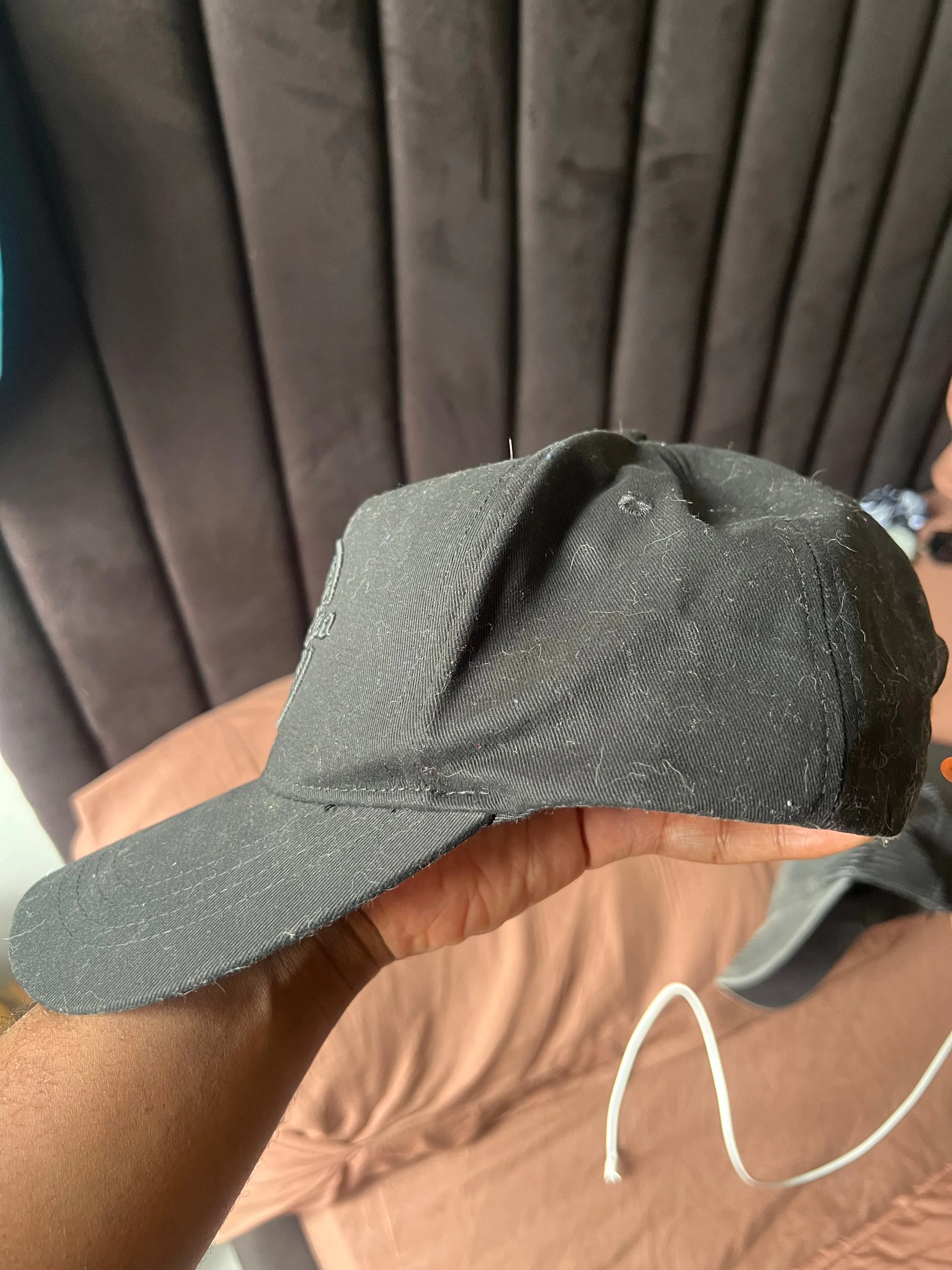 Large black cap