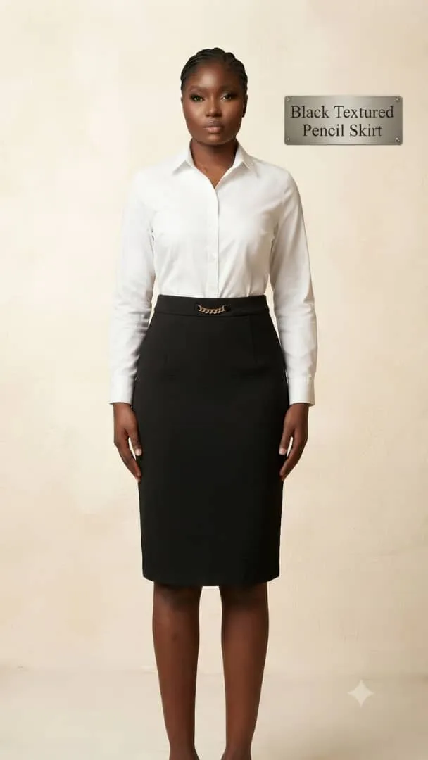 Simple corporate black skirt