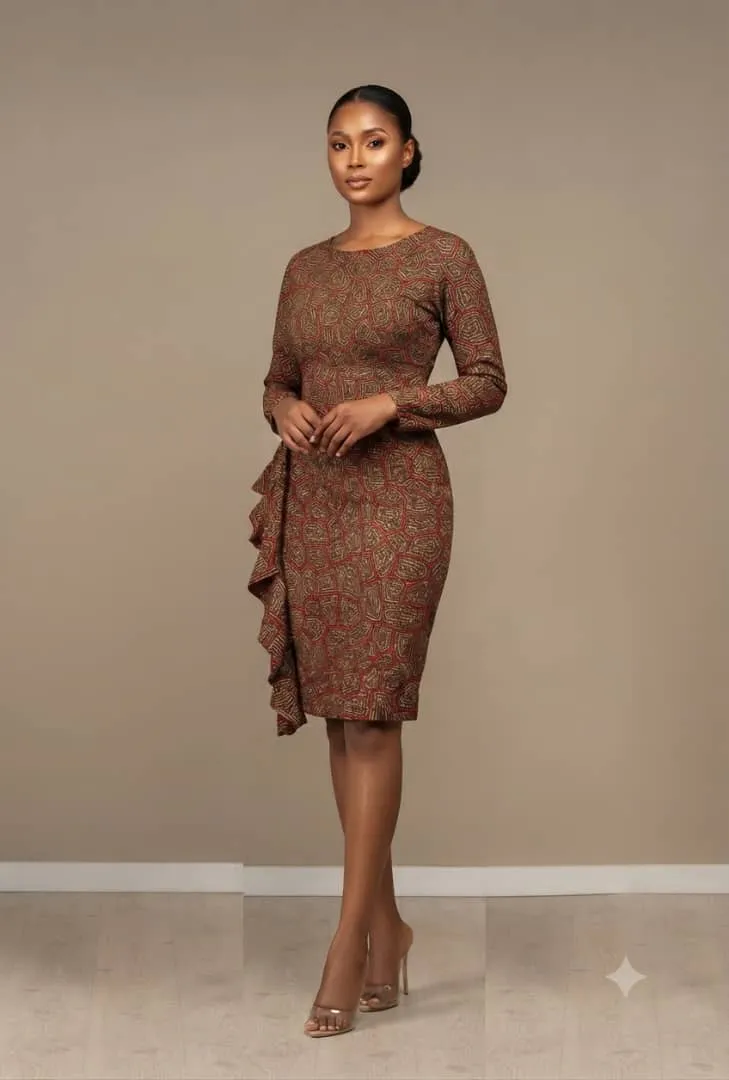 Native Straight- side flayed gown