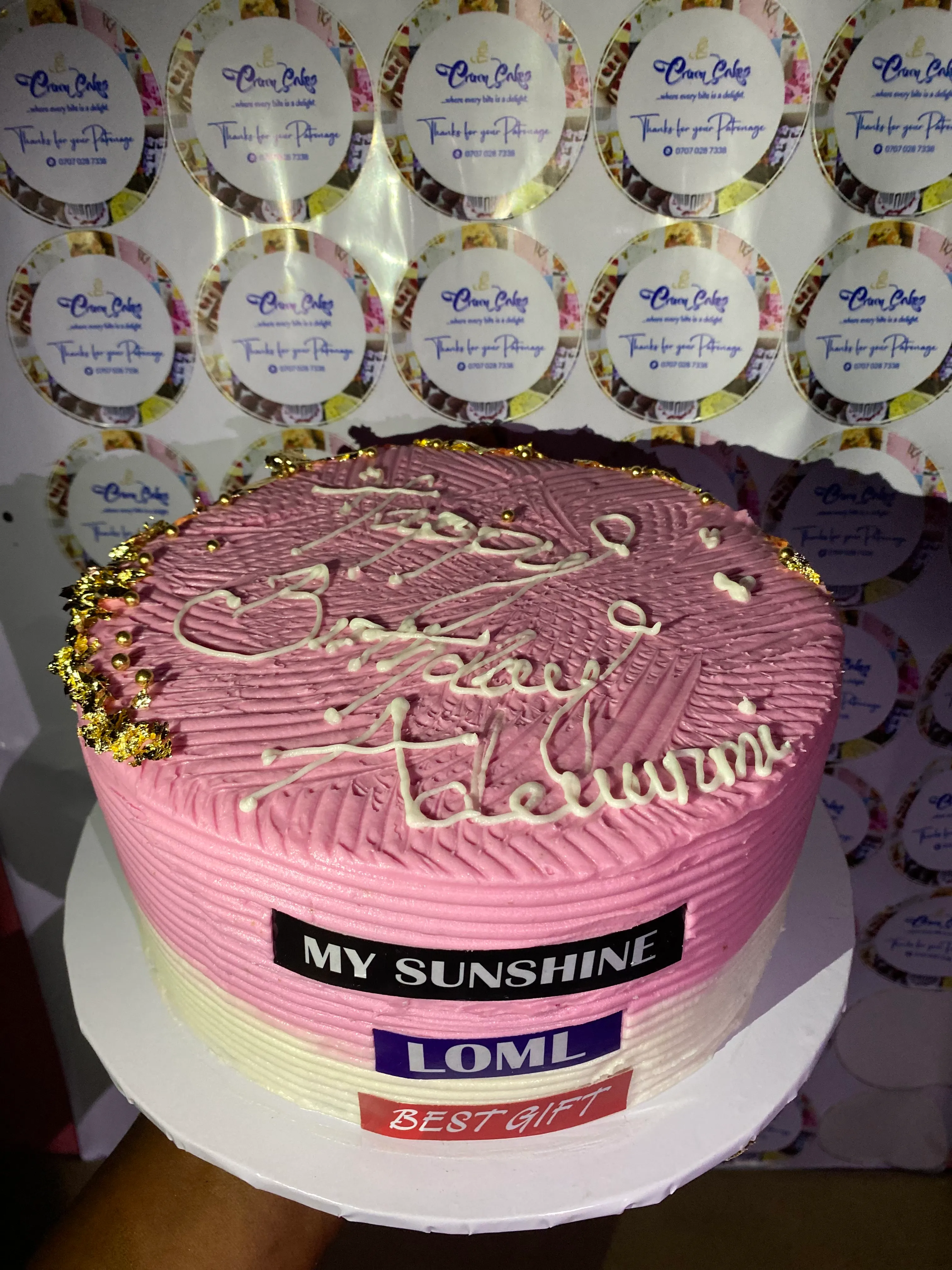 Size 8 double layer cake 