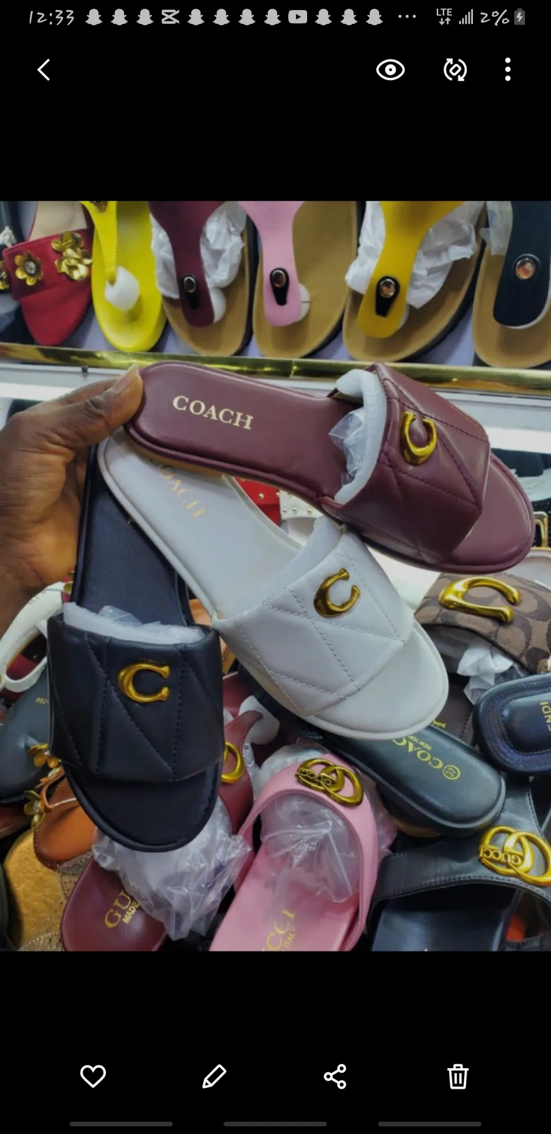Coach slippers