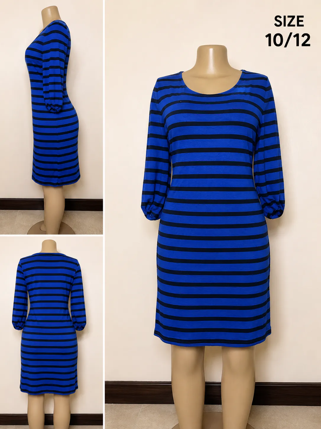 Striped blue dress