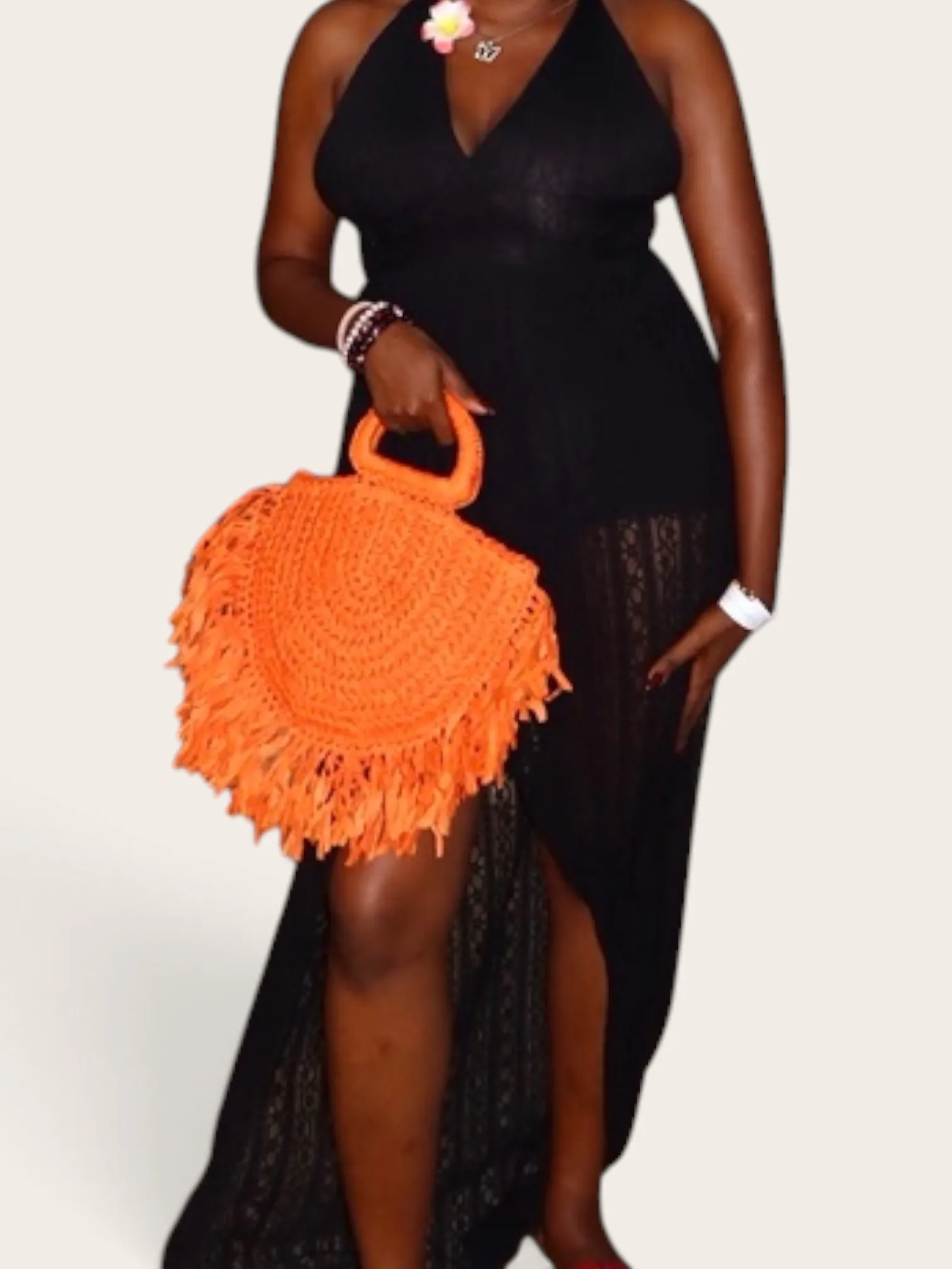 Orange Beach Bag